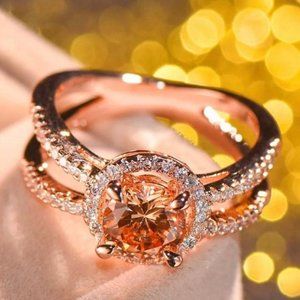 Stamped 925 Rosegold Magonite Ring 9